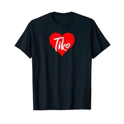 Cool Nombre Personalizado Amor Corazón Tees Amo a Tiko Primer Nombre Yo Corazón T-Shirt