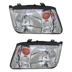 RAREELECTRICAL New Pair Of Headlights Compatible With Volkswagen Jetta Glst Di Gls Glx Sedan Wagon 1.8L 2002 2003 2004 2005 By Part Numbers Vw2503125 Vw2502125 1J5941018bj