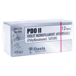 Generic Oasis PDO (Polydioxanone) Surgical Suture, 2-0, (CT-2) 1/2 26mm Round Bodied Needle, 75cm, 12/Box, Veterinary Use