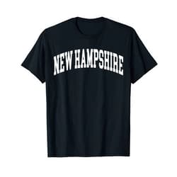 US College Campus High School University Designs New Hampshire US College Font Proud American USA States T-Shirt