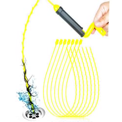 Enthun 35-Inch Rotating Drain Clog Remover Tool, Hair Catcher Drain Cleaner for Shower, Kitchen, Sink, and Bathtub, Upgraded Design to Pass Through Tiny Drain Holes, 6 Pack