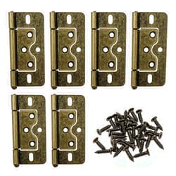 LC LICTOP Non-Mortise Door Hinges Antique Bronze 3 Inches Butterfly Door Hinges 6pcs