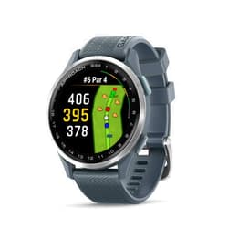 Garmin Approach® S44, Essential Golf GPS Smartwatch, AMOLED Display, On-Course Features, Silver Aluminum Bezel with Twilight Silicone Band