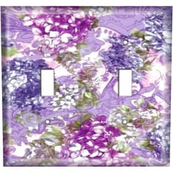 SnazzySwitch Purple Bluebonnet Decorative Light Switch Cover - Double Toggle Wall Plate