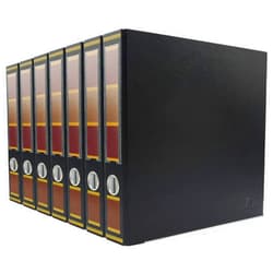 Bindertek 3-Ring 2-Inch Premium Linen Textured Binder 7-Pack, Barrister Black (3SLPACK-BB)