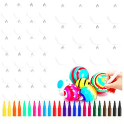 Qeeenar 36 Pcs Christmas Ball Ornaments White DIY Xmas Tree Ornaments Blank Plastic Hanging Decoration with 24 Pcs Colored Markers Pens for Holiday Wedding Craft Party Decor, 2.4 Inch, 3.2 Inch