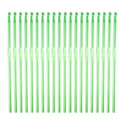 uxcell 20Pcs Aluminum Crochet Hook 4.0mm US Size G (Size 6) Knitting Needles for DIY Craft Yarn Green