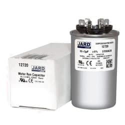 Jard 12720-30 + 3 uF MFD x 370 VAC Round Dual Run Capacitor Replaces GE/Genteq # C3303R / 27L955 / 97F9471