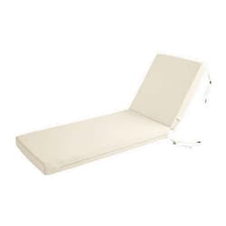 Codi Lounge Chair Cushion, Outdoor Chaise Cushions for Pool, Double Waterproof Fabric, 70 x 22.5 x 3.5 Inch Beige