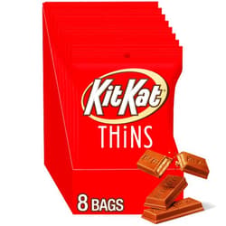 KIT KAT THiNS Milk Chocolate Wafer Candy Bags, 3.1 oz (8 Count)