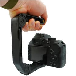 GENS Handheld Camera Stabilizer Grip - Universal U-Shaped Handle Works with DSLR, Mirrorless, & Video Cameras with 1/4