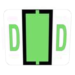 Smead Compatible Alphabetic Labels - BCCS Series (Sheet) D- Lt. Green