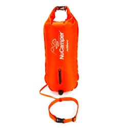NuCamper Swim Buoy for Open Water Swimmers With Adjustable Waist Belt, Waterproof Dry Bag, Swim Bubble For Safty Swimming, Training Snorkeling, Kayaking, Diving, Boating, Large Capacity 28L