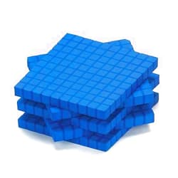 EAI Education QuietShape Foam Base Ten Flats: Blue - Set of 10