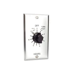 NSI TORK C512HH Spring-Wound In-Wall Twist Timer with Hold Setting, Metal Plate and 12-Hour Length for Automatic Shutoff of Motors or Lights