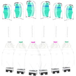 Jiuzhoudeal Toothbrush Replacement Heads for Philips Sonicare E-Series, Essence, Elite, Advance, CleanCare Screw-on Electric Toothbrush Heads HX7022/66, 6 Pack