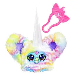 Furby Furblets Zee-Bah Mini Friend, Electronic Plush Toys for Girls & Boys 6+, Rainbow Zebra, Speaks Furbish & Plays Music, Series 4