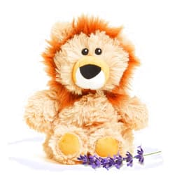 warmies Junior Microwavable & Weighted Stuffed Animals, Lion - Heated Stuffed Animal Plushie for Warmth & Comfort - Cute Soft Plush Toys for Adults & Children (Boys, Girls, Babies & Toddlers)