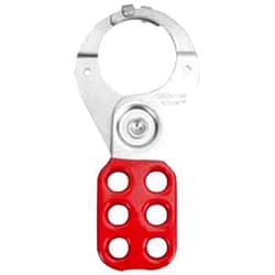 Master Lock Lockout Hasp with Vinyl Coated Handle and Locking Tabs, 1-1/2