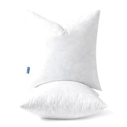 MIULEE Euro Pillow Inserts 26x26 Inch Set of 2, Polycotton Mix Feather Throw Pillow Inserts, 26 Inch Square Decorative Couch and Sofa Pillow Inserts