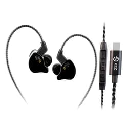 Kinboofi in Ear Monitor CCZ Melody Type-C Headphone, Dynamic Hybrid Dual Driver HiFi Wired Earphones Musicians IEM Upgrade Deep Bass Suitable for Bass Vocals Pop Folk (Melody-Black, with MIC)…
