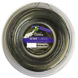 Weiss CANNON Ultra Cable Tennis String - 17L/1.23mm - Black - 660ft - 200m Reel