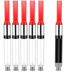 Marspark 6 Pieces Universal Fountain Pen Ink Converter International Fountain Pen Ink Cartridge Converter (Red)