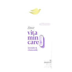 Dove VitaminCare+ Aluminum Free Deodorant Stick Lavender & Chamomile for 72H Odor Protection, Breathable Deodorant for Women 2.6 oz