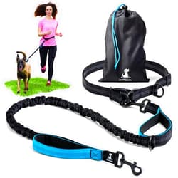 SparklyPets Hands Free Dog Leash with Reflective Stitches – Waist Leash for Dog Walking, Training & Jogging – Running Leash Hands Free for Medium & Large Dogs