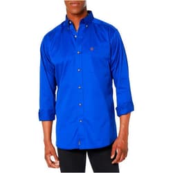ARIAT Men's Solid Twill Fitted Shirt