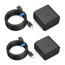 YURCIPWE 45w Super Fast Charger Type C, USB C Wall Charger for Samsung Galaxy S24 Ultra/S24+/S24/S23Ultra/S23+/S23/S22 Ultra/S22+/S22/S21/S20/S10/S8+/S8/Note 20/Note 10 with 10FT Cable, 2Pack