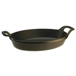 Staub 40509-341 Oval Stackable Dish, Black, 11.0 inches (28 cm), Enameled Iron