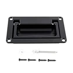 Biaungdo Concealed Recessed Pull Handle, Black Zinc Alloy Hidden Door Handle Flush Lift Recessed Flush Pull Hardware Container Handle for Cabinet Closet Drawers Doors(95mm x 60mm)