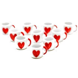Buy Easy 10 Darling Sweet Heart Romantic Lover Coffee Mug Tea Cup Dollhouse Miniatures Food Kitchen Docoration