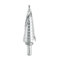 ACTOOL Industrial HSS Step Drill Bit 3/16'' to 1'' with 3/8'' Shank, Double Spiral Flute with 14 Step Size