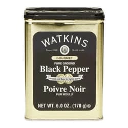 Watkins Gourmet Spice Tin, Pure Ground Black Pepper, 6 oz. Tin, 1-Pack