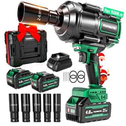 Paowafol 2026 Upgrade 1600N.m(1180ft-lbs) Brushless Impact Wrench, 1/2