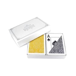 Copagusa.com Copag Unique Luxury Design 100% Plastic Playing Cards, Poker Size Jumbo Index Black/Gold Double Deck Set