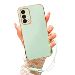 KuDiNi for OnePlus Nord N200 5G Case, N200 Phone Case for Women Electroplating Luxury Bling Aesthetic Trendy Pretty, Full Camera Soft TPU Protection Shockproof Cover for OnePlus Nord N200 5G (Mint Green)