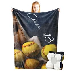 Dyoart Personalized Baby Blankets for Boys Custom Blanket for Toddlers Kids Sherpa Fleece Bed Throw Blanket Swaddle for Newborn Gifts for Birthday Baby Shower Nursery Deep Blue Blanket