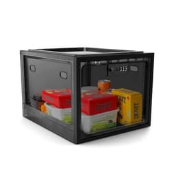 BOMKVIN Lock Box for Medicines, Food, and Electronic Devices - Ideal for Keeping Medications Safe Locker, Lunch Snacks Locked Up Cabinet and Jail Cell Phones in One Lockable Container - 11.9 x 9.3 x 7.6 IN