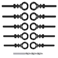 RiaYer 10 Pack Eye Bolt, 1/4” x 3