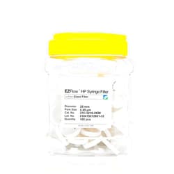 Foxx Life Sciences 37C-3216-OEM Glass Fiber EZFlow Syringe Filter, 25 mm Diameter, .45 µm Pore Size (Pack of 100)