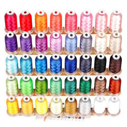 New brothread 40 Spools Polyester Machine Embroidery Thread Kit 500M Colors Compatible with Brother Colors