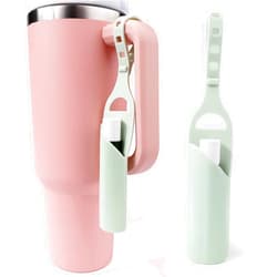BSRESIN Chapstick Holder Compatible with Stanley Cups (30/40 oz), Adjustable Silicone Chapstick Holder Accessories Compatible with Stanley (Green)