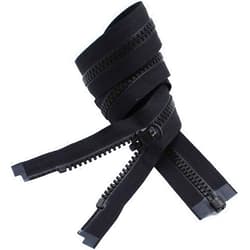YKK - Vislon Ski & Sport Jacket Zipper Reversible Slide YKK #5 Molded Plastic Separating End - Color Black (31 Inches)