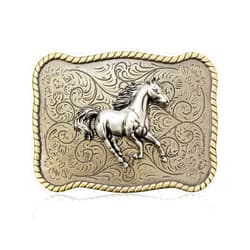 Btilasif Horse Belt Buckle,Long Horn Bull Western Cowboy Texas Rodeo Belt Buckle for Men Women