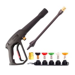 Axfvd Pressure Washer Spray Gun,for Ryobi Pressure Washer Gun 308760059 and 308494075 Compatible with Karcher, Ryobi, Powerstroke pressure washer - with Jet Wand and 5 Spray Nozzle Tips