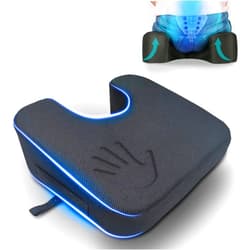 Yogi Bum Cushions YogiBum Patented Cushion with XL U Gap Design | Med Size for 150-190lbs | XL Size for 190lbs+ | Relief for LowBack, Tailbone, Sciatica, Hemorrhoids | Snug Fit on Office/Computer Chairs