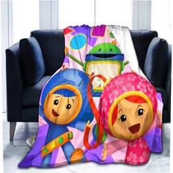 CONPELSON Throw Blanket Team Anime Umizoomi Soft Flannel Blankets for Children Adult All Season Air Conditioning Blanket for Bed Living Room Sofa 40
